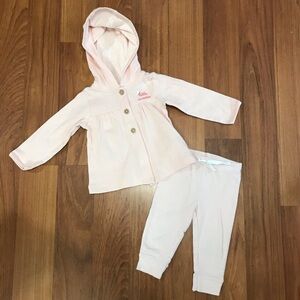 Carter’s Baby Girl’s Pink Hooded Jacket and Pants Set Size 9 Months
